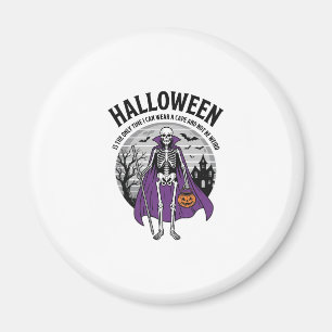 Aimant Citation drôle de cape d'Halloween de squelette De