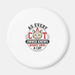 Aimant Citation drôle de propriétaire de chat Design de g