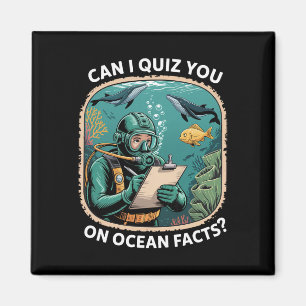 Aimant Citation drôle de quiz océanique pour les amateurs