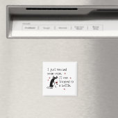 Aimant Citation drôle de vin secouru avec chat noir (In Situ (Lave-vaisselle))
