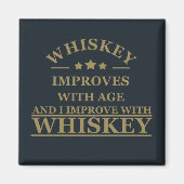 Aimant citation drôle de whiskey (Devant)