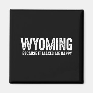 Aimant Citation drôle du Wyoming Fière de notre État Rési