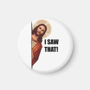 Aimant Citation drôle Jésus Meme, j'ai vu ça Jésus