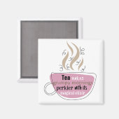 Aimant Citation Drôle Pour Les Amateurs De Thé Illustré C (Recto/Verso)