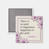 Aimant Citation du bonheur de Bouddha (Recto/Verso)