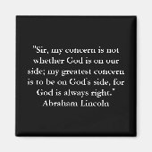Aimant Citation du président Abraham Lincoln (Devant)