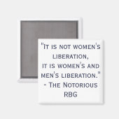 Aimant Citation du RBG pour la libération des femmes (Recto/Verso)