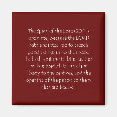 Aimant Citation Écriture Ésaïe 61 1 (Devant)