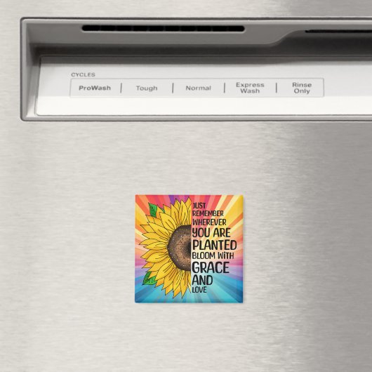 Aimant Citation et tournesol tiré à la main (In Situ (Lave-vaisselle))