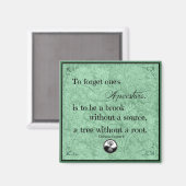 Aimant Citation généalogique pour oublier l'aimant des an (Recto/Verso)