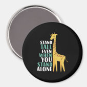 Aimant Citation Giraffe Inspirationnelle Stand Haut Même  (Recto/Verso)
