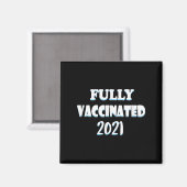 Aimant Citation Graphique Funny Vaccinée Pro Vacciné 2021 (Recto/Verso)
