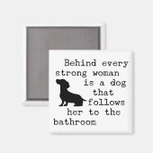 Aimant Citation humoristique de chien - Dachshund (Recto/Verso)