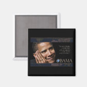 Aimant Citation inspirante d'Obama (Recto/Verso)