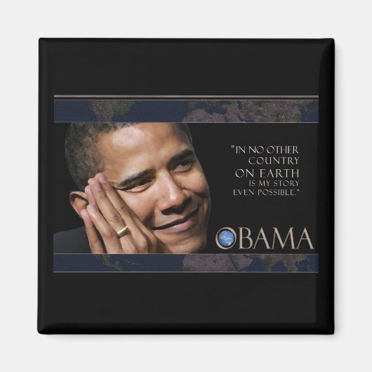 Aimant Citation inspirante d'Obama (Devant)