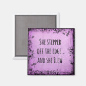 Aimant Citation inspirante : Elle s'est éloignée du bord (Recto/Verso)