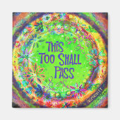 Aimant Citation inspirante Jolie FloreI verte (Devant)