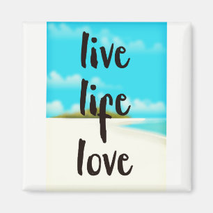 Aimant Citation inspirante Vivre la vie d'amour