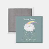 Aimant Citation Inspirationnelle Arc En Ciel Encourageant (Recto/Verso)