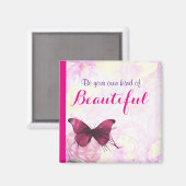 Aimant Citation Inspirationnelle Avec Papillon Aquarelle (Recto/Verso)