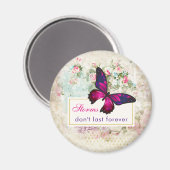 Aimant Citation Inspirationnelle avec Papillon sur le dos (Recto/Verso)