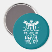 Aimant Citation Inspirationnelle Bon Sourire Changer le m (Recto/Verso)