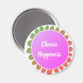 Aimant Citation Inspirationnelle Choisir le bonheur (Recto/Verso)