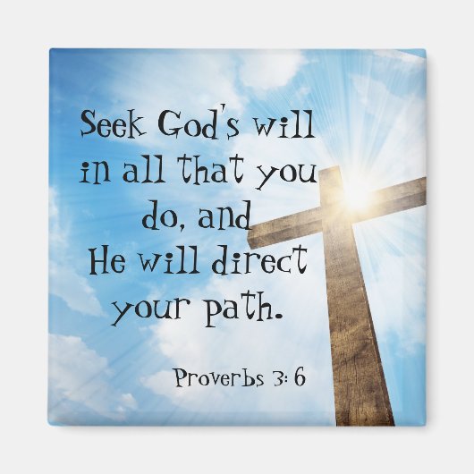 Aimant Citation Inspirationnelle Proverbe la volonté de D (Devant)