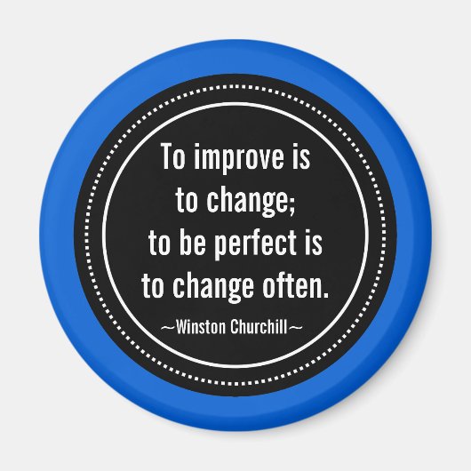 Aimant Citation inspirée de Churchill (Devant)