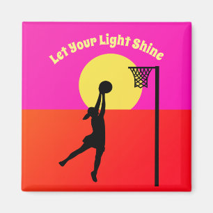 Aimant Citation inspirée de net-ball de tireur de but