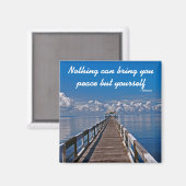 Aimant Citation inspirée d'Emerson de la Paix Intérieure (Recto/Verso)