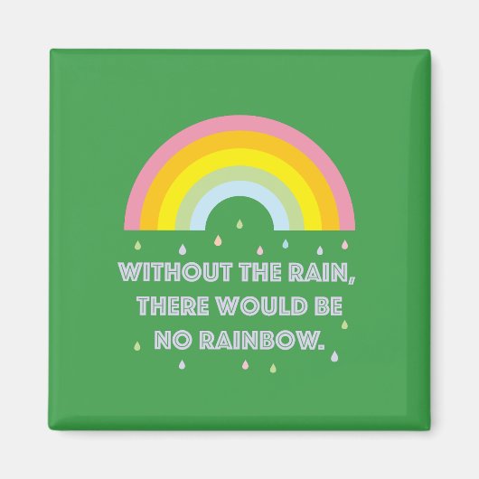 Aimant Citation inspirée et motivationnelle arc-en-ciel (Devant)