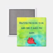 Aimant Citation inspirée sur le bonheur (Recto/Verso)