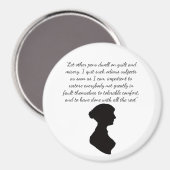 Aimant citation Jane Austen (Recto/Verso)