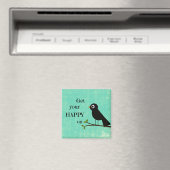 Aimant Citation joyeux avec un oiseau (In Situ (Lave-vaisselle))
