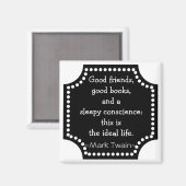 Aimant Citation Mark Twain - Idéal pour la vie Inspiratio (Recto/Verso)