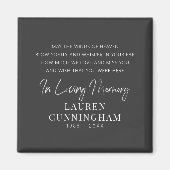 Aimant Citation Memorial Moderne Élégant Simple Chic (Devant)