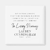 Aimant Citation Memorial Moderne Élégant Simple Chic (Devant)