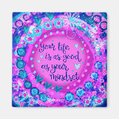 Aimant Citation Mindset Plutôt Inspirivity Purple tendanc (Devant)