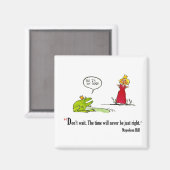 Aimant Citation motivante de l'examen par Napoléon Hill - (Recto/Verso)