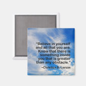 Aimant Citation Motivational Words | Croyez en vous-même (Recto/Verso)