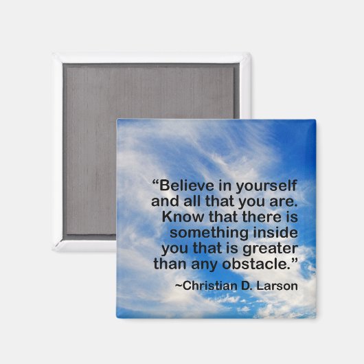 Aimant Citation Motivational Words | Croyez en vous-même (Recto/Verso)