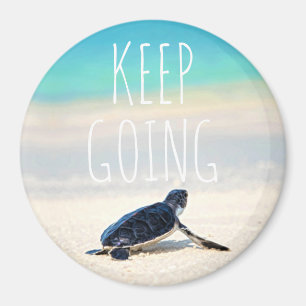 Aimant Citation Motivationnelle Continuer à aller Turtle 