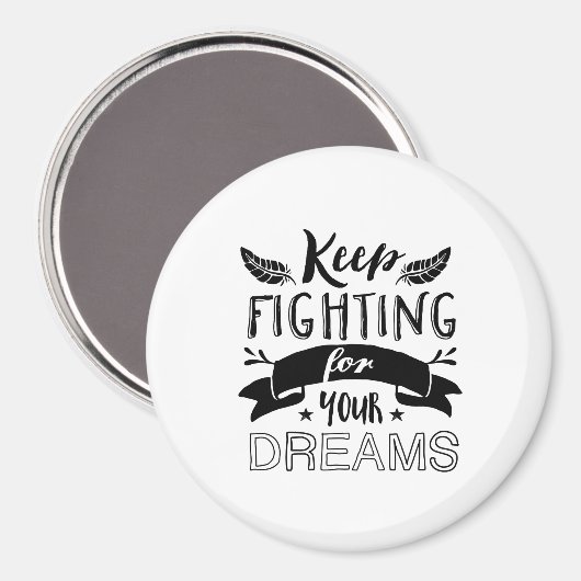 Aimant Citation Motivationnelle Continuez À Lutter Pour V (Recto/Verso)