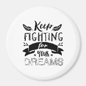 Aimant Citation Motivationnelle Continuez À Lutter Pour V (Devant)