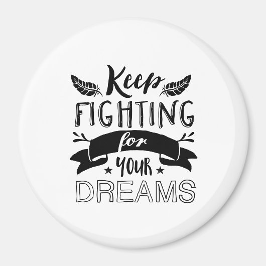 Aimant Citation Motivationnelle Continuez À Lutter Pour V (Devant)