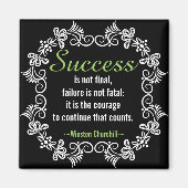 Aimant Citation motivationnelle de l'attitude positive de (Devant)