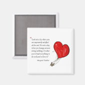 Aimant Citation motivationnelle de Margaret Thatcher - (Recto/Verso)