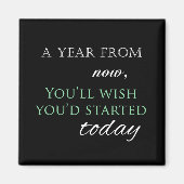 Aimant Citation Motivationnelle "Start Today" (Devant)