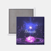 Aimant Citation Namaste Purple Crystal Lotus & Star (Recto/Verso)